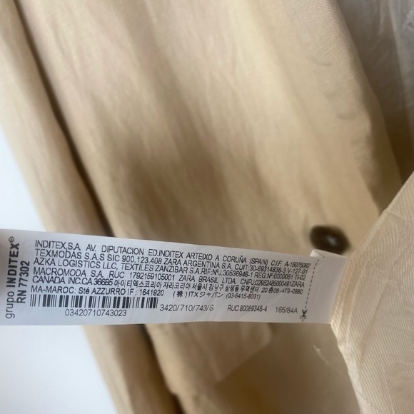 ZARA Linen Crossover Blazer Light Camel |3420/710/743/s - Picture 10 of 14